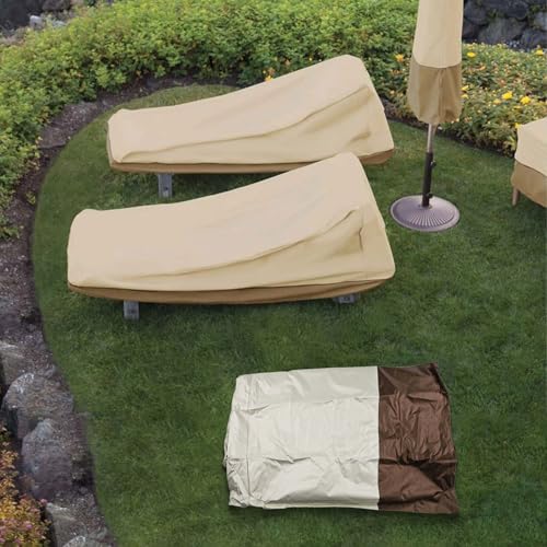 Wasserdichter Bezug für Outdoor-Liegestuhl, 190T-Oxford-Gewebe, schützt Ihre Loungesessel das ganze Jahr über (168 x 71 x 70 cm) von RichVibe