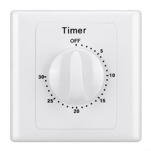 Zeitschaltuhr, AC 100–240 V, 30/60/90 Minuten, Hochleistungspumpe, elektronisch, mechanisch, Countdown-Steuerung, Timer, Steckdosen-Zeitschalter (30 Minuten) von RichVibe