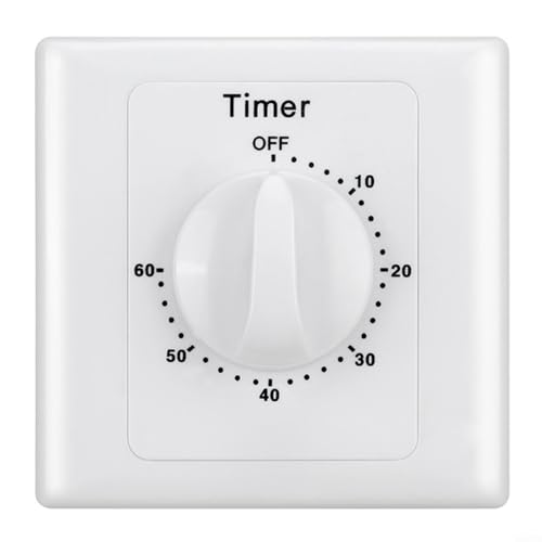 Zeitschaltuhr, AC 100–240 V, 30/60/90 Minuten, Hochleistungspumpe, elektronisch, mechanisch, Countdown-Steuerung, Timer, Steckdosen-Zeitschalter (60 Minuten) von RichVibe