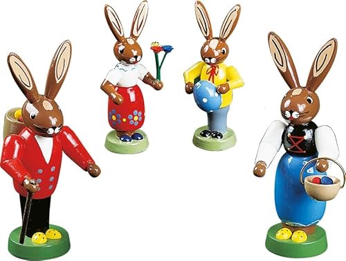 Hasenfamilie, Osterhase Holz, Erzgebirge Richard Glässer Seiffen, 13061 von Richard Glässer GmbH Seiffen