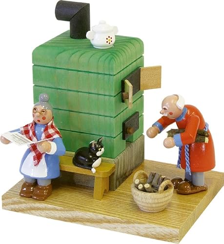 Räuchermann Erzgebirge Richard Glässer Seiffen Rauchmann Rauchofen mit Oma und Opa, 26052 von Richard Glässer GmbH Seiffen