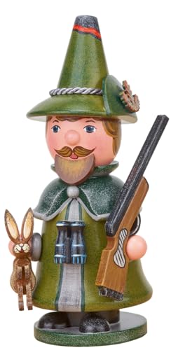 Richard Glässer Seiffen Hubrig Räuchermann Wichtel Jäger - 14 cm von Richard Glässer Seiffen