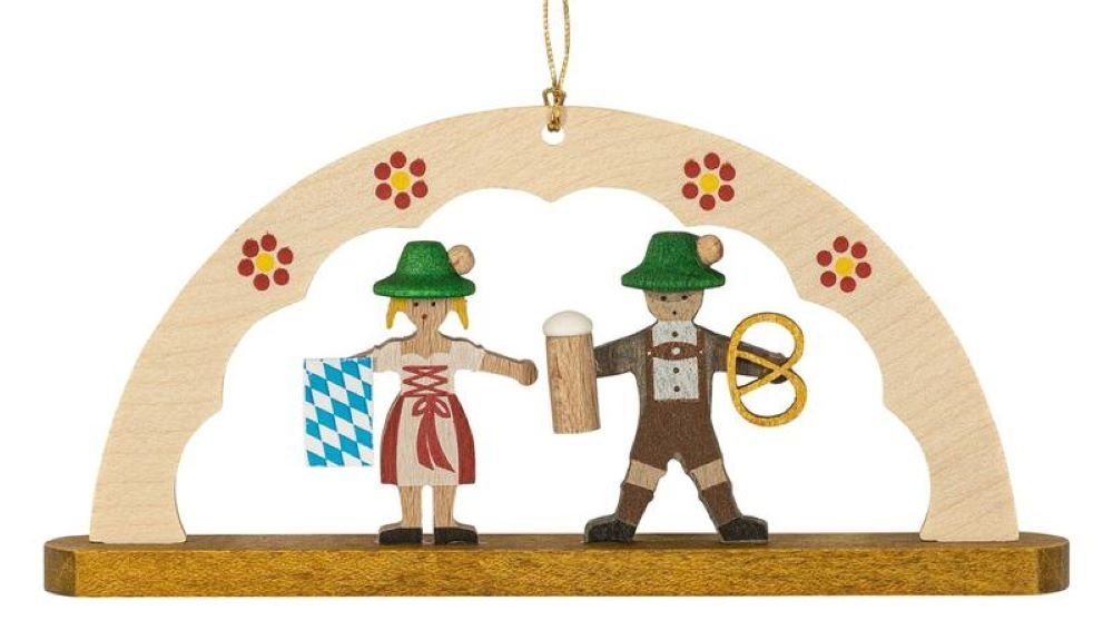 Richard Glaesser Baumbehang Schwibbogen Oktoberfest, Höhe 4,5cm, Handwerkskunst original Erzgebirge von Richard Glaesser