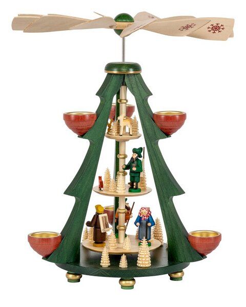 Richard Glässer Baum- Pyramide grün für Teelichter aus dem Erzgebirge Richard Glässer Baum- Pyramide grün für Teelichter aus dem Erzgebirge von Richard Glässer