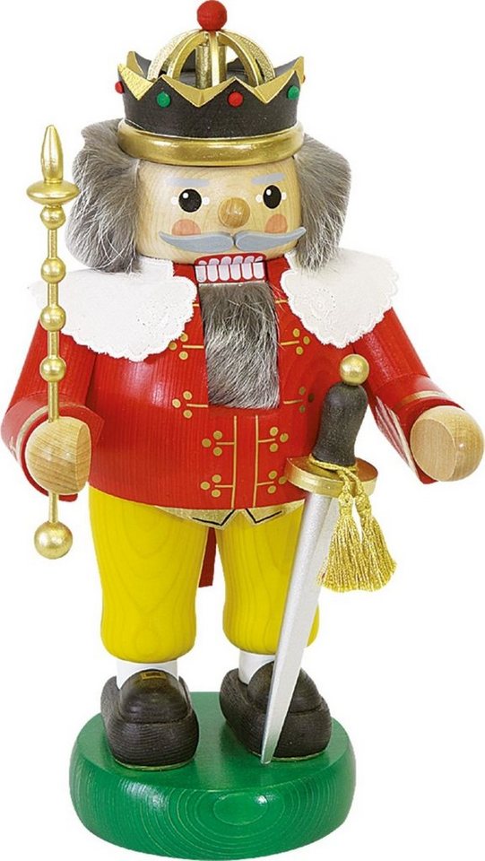 Richard Glaesser Nussknacker König, Höhe ca. 33 cm, Handwerkskunst original Erzgebirge von Richard Glaesser
