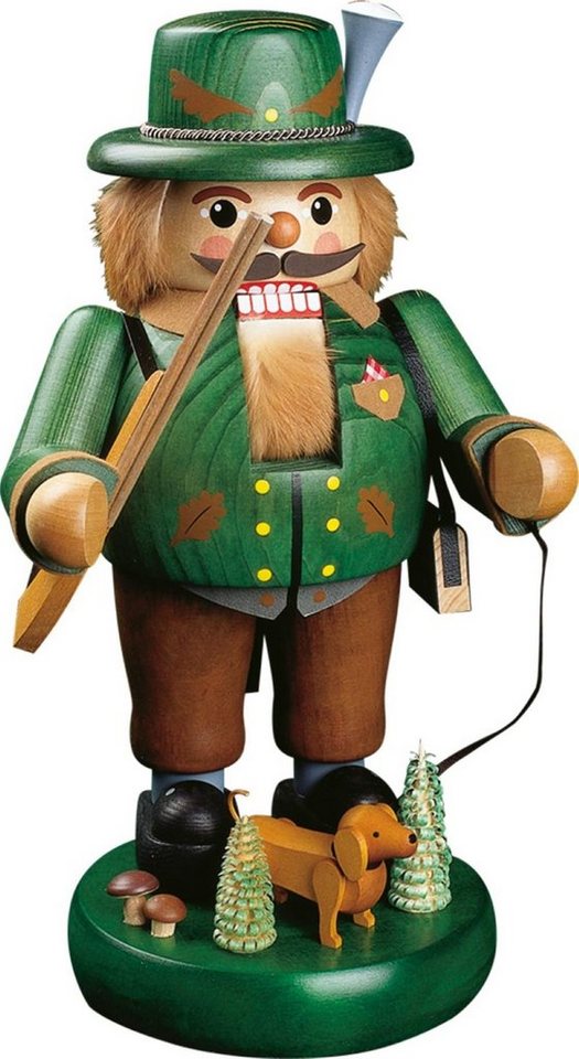 Richard Glaesser Nussknacker Nussknacker Förster / Jäger mit Dackel, Höhe ca. 33 cm, Handwerkskunst aus dem Erzgebirge von Richard Glaesser