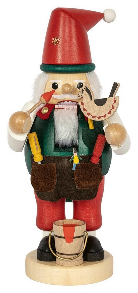 Richard Glaesser Nussknacker Santa Zwerg, Höhe ca. 29 cm, Handwerkskunst original Erzgebirge von Richard Glaesser