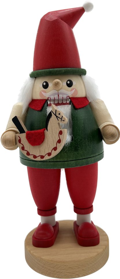 Richard Glaesser Nussknacker Zwerg mit Reiterlein, Höhe 23cm, Handwerkskunst original Erzgebirge von Richard Glaesser