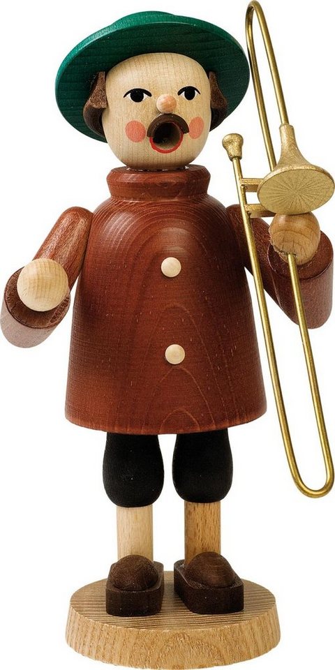 Richard Glaesser Räuchermännchen Musikant mit Posaune, Höhe 18cm, Handwerkskunst original Erzgebirge Richard Glaesser Räuchermännchen Musikant mit Posaune, Höhe 18cm, Handwerkskunst original Erzgebirge von Richard Glaesser