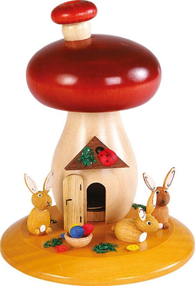 Richard Glaesser Räuchermännchen Pilz Hasen, Höhe 13cm, Handwerkskunst original Erzgebirge Richard Glaesser Räuchermännchen Pilz Hasen, Höhe 13cm, Handwerkskunst original Erzgebirge von Richard Glaesser