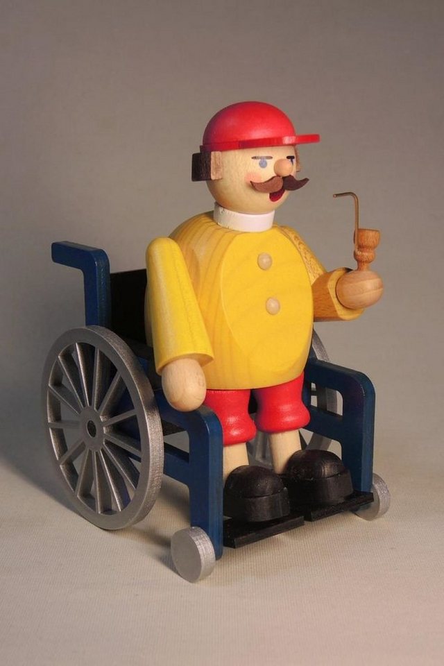 Richard Glaesser Räuchermännchen Rollstuhlfahrer, Höhe 14cm, Handwerkskunst original Erzgebirge Richard Glaesser Räuchermännchen Rollstuhlfahrer, Höhe 14cm, Handwerkskunst original Erzgebirge von Richard Glaesser