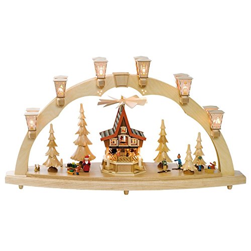 Richard Glässer Seiffen Schwibbogen Adventshaus, Länge 80 cm, natur, komplett elektrisch beleuchtet, original Erzgebirge Richard Glässer Seiffen Schwibbogen Adventshaus, Länge 80 cm, natur, komplett elektrisch beleuchtet, original Erzgebirge von Richard Glässer Seiffen