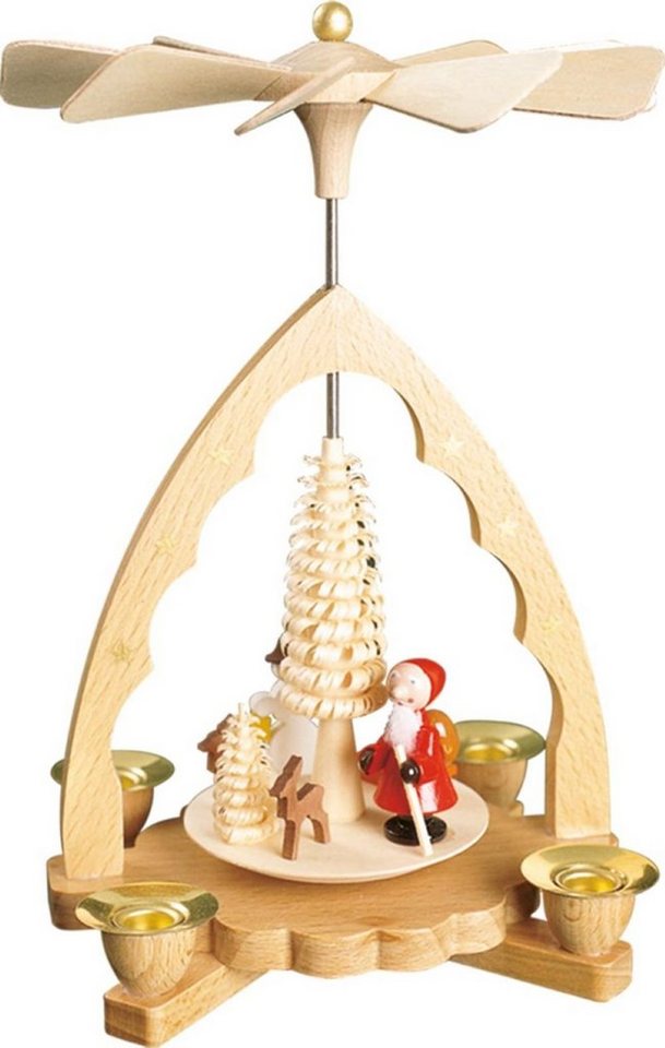 Richard Glaesser Weihnachtspyramide Pyramide Nikolaus bunt, Höhe 19 cm, Handwerkskunst original Erzgebirge Richard Glaesser Weihnachtspyramide Pyramide Nikolaus bunt, Höhe 19 cm, Handwerkskunst original Erzgebirge von Richard Glaesser