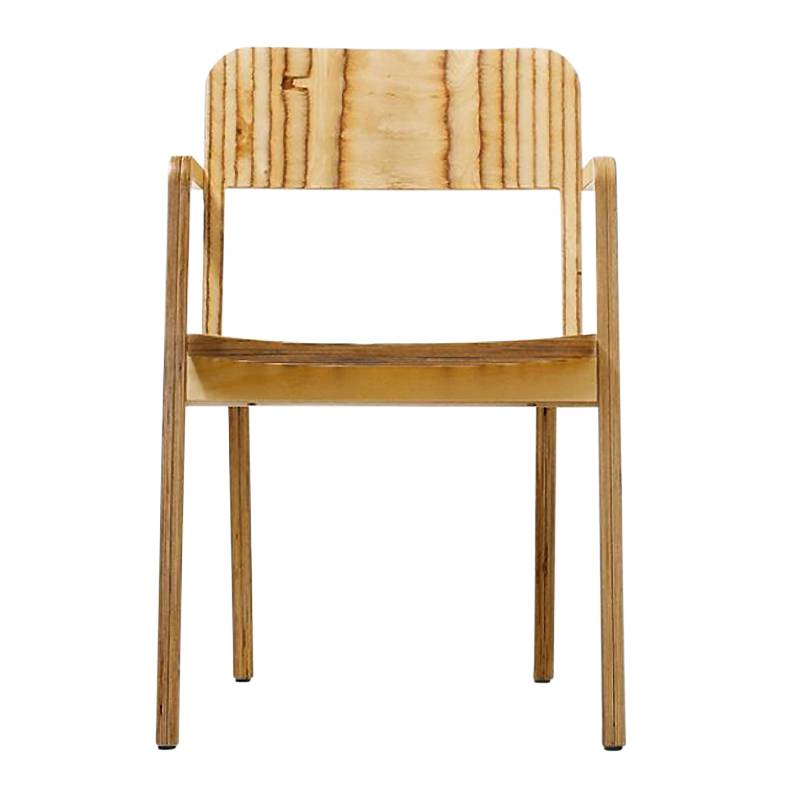 Richard Lampert - Prater Chair Armlehnstuhl - Multiplex natur/formgefräst/BxTxH 50x58x70cm von Richard Lampert