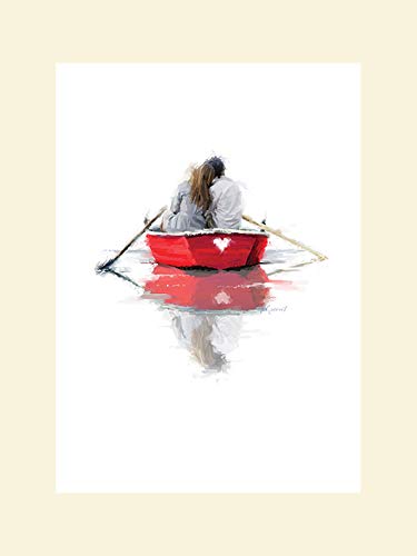 Richard Macneil 'Paar in einem Boot' montiert Drucken,30 x 40 cm Richard Macneil 'Paar in einem Boot' montiert Drucken,30 x 40 cm von Richard Macneil