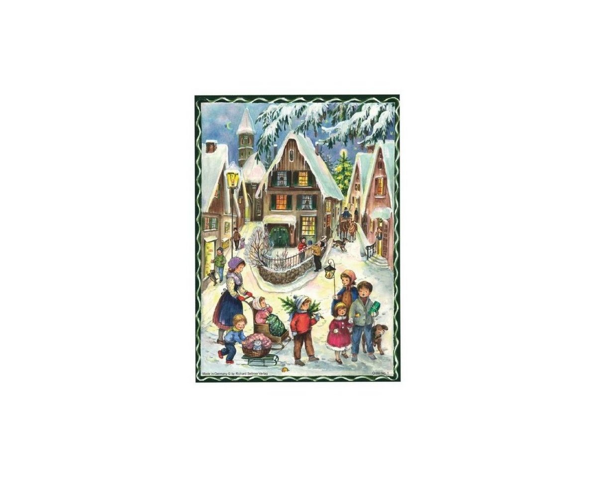 Richard Sellmer Verlag Adventskalender RSV1 - Adventskalender A4 – Weihnachten im Dorf von Richard Sellmer Verlag