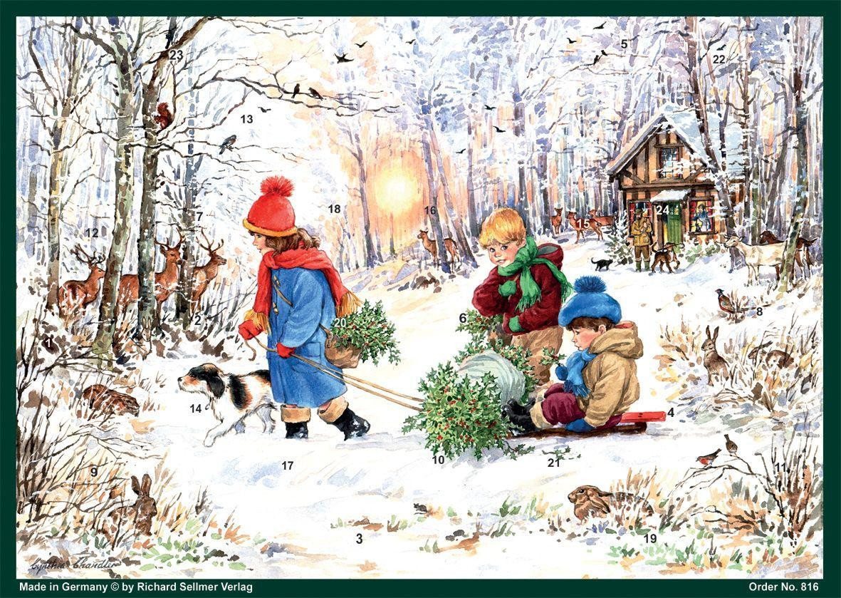 Richard Sellmer Verlag Adventskalender Adventskalender A4 "Schneefreuden im Wald" Richard Sellmer Verlag Adventskalender Adventskalender A4 "Schneefreuden im Wald" von Richard Sellmer Verlag