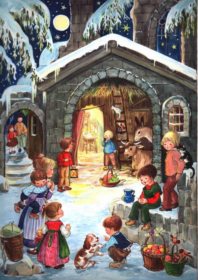 Richard Sellmer Verlag Adventskalender Adventskalender "Am Stall" von Richard Sellmer Verlag