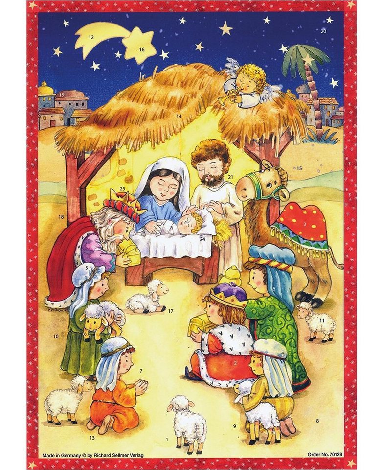 Richard Sellmer Verlag Adventskalender Adventskalender "An der Krippe" von Richard Sellmer Verlag