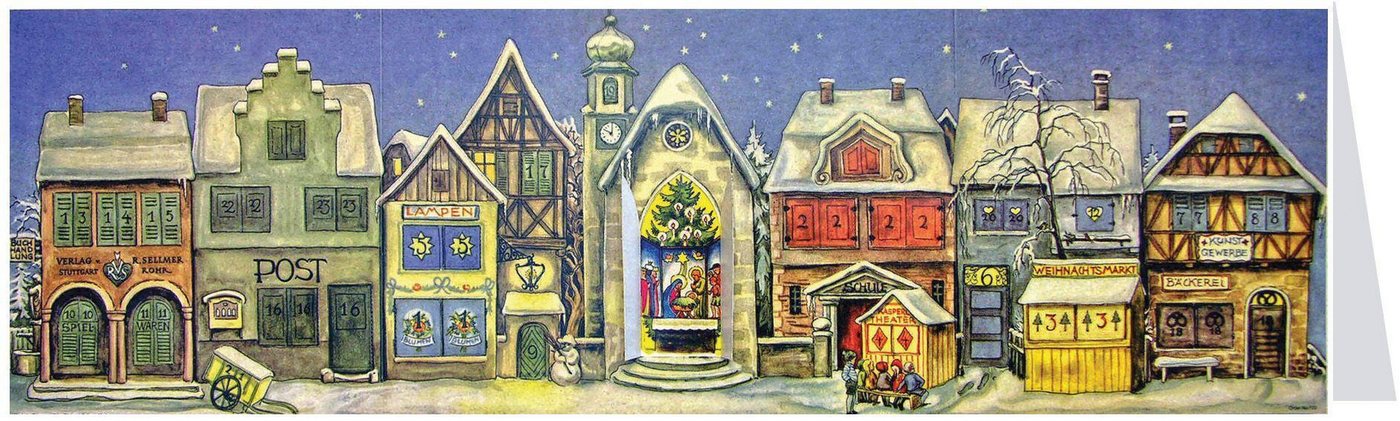 Richard Sellmer Verlag Adventskalender Midi-Adventskal. "Die kleine Stadt" von Richard Sellmer Verlag