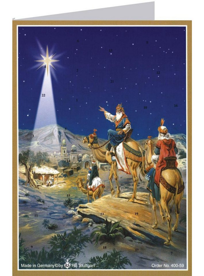 Richard Sellmer Verlag Adventskalender Postkarten-Adventskalender "Drei Könige" Richard Sellmer Verlag Adventskalender Postkarten-Adventskalender "Drei Könige" von Richard Sellmer Verlag