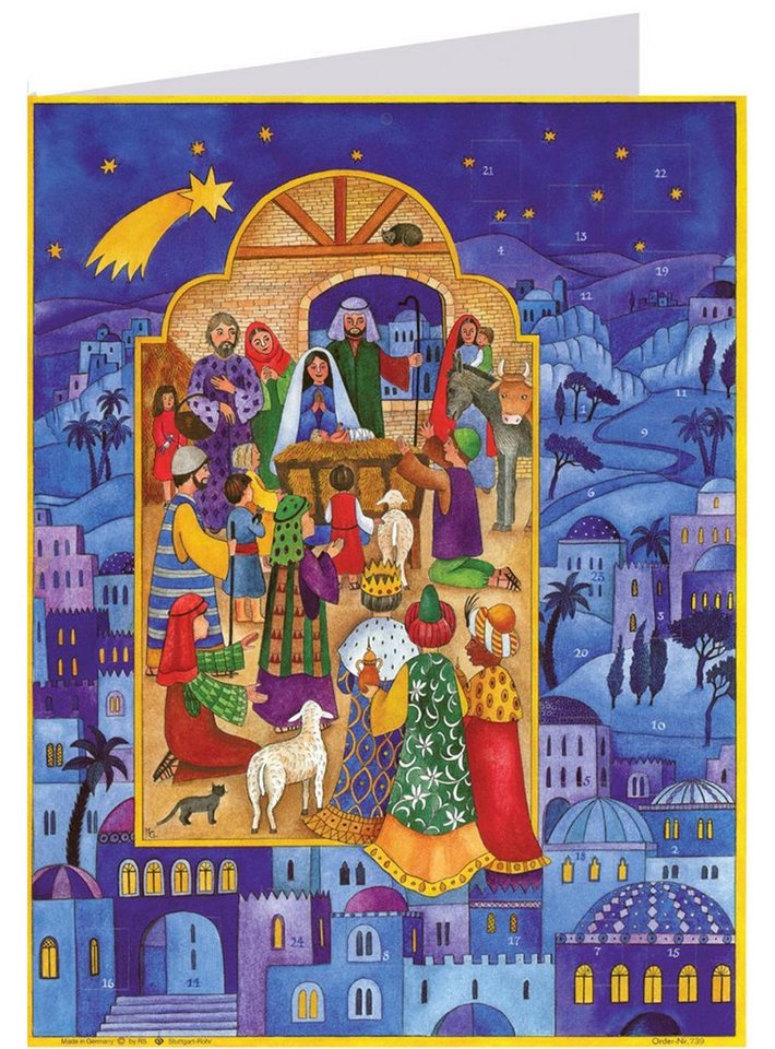 Richard Sellmer Verlag Adventskalender Postkarten-Adventskalender "Krippe in Bethlehem" Richard Sellmer Verlag Adventskalender Postkarten-Adventskalender "Krippe in Bethlehem" von Richard Sellmer Verlag
