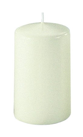 1 Stumpenkerze Kerze 130 x 70mm selbstverlöschend Safe Candle, Farbe:wollweiß von Wenzel