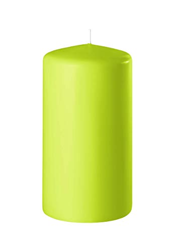 Stumpenkerze Kerze Safe Candle, H: 120 mm, Ø 60 mm, Brenndauer: ca. 45 Stunden (limone) von Richard Wenzel