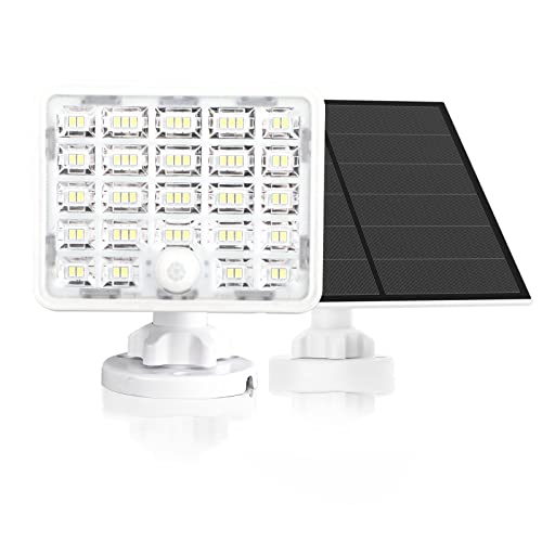 Richarm Outdoor-Solarleuchte mit 5 W Solarpanel 60 LED 1000 Lumen Solar-Bewegungssensor-Licht IP66 Wasserdichte Bewegungssensor-Sicherheits-Wandleuchte für Schuppen, Scheune, Garage, Hinterhof von Richarm