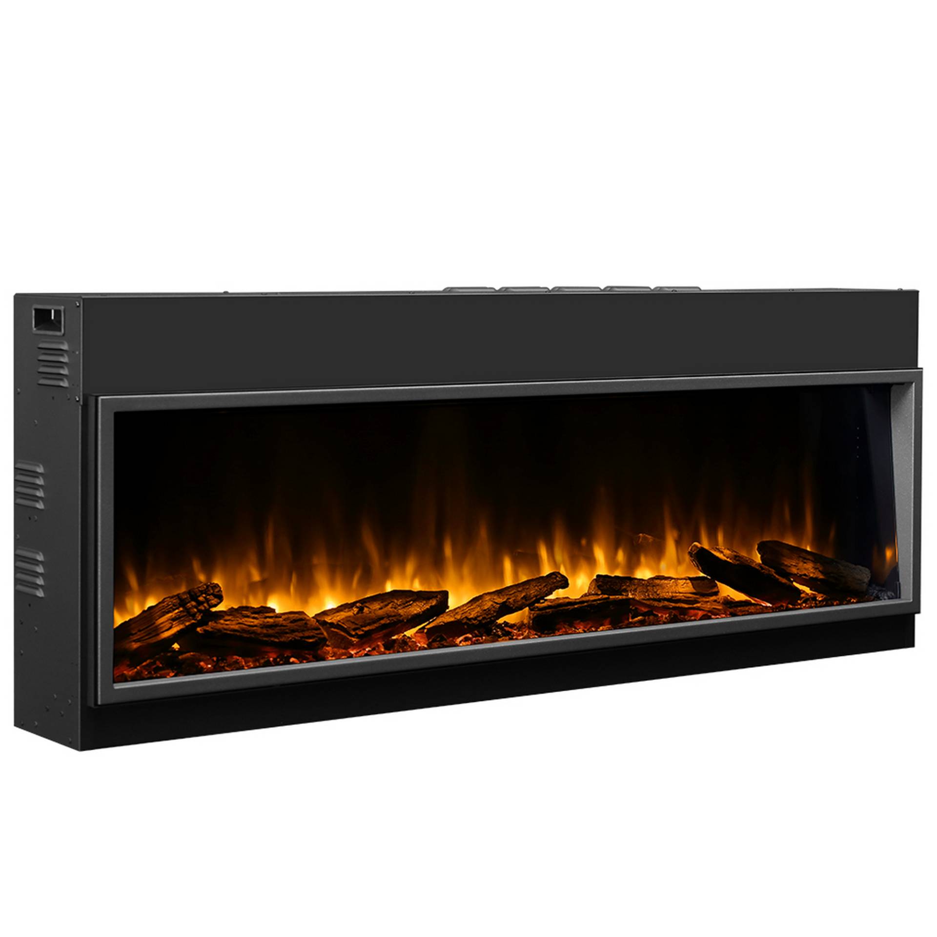 Richen Elektro-Einbaukamin 'Amazona 56' schwarz 2000 W, Wifi 3D-Flammeneffekt Fernbedienung 143,2 x 56 x 21 cm von Richen