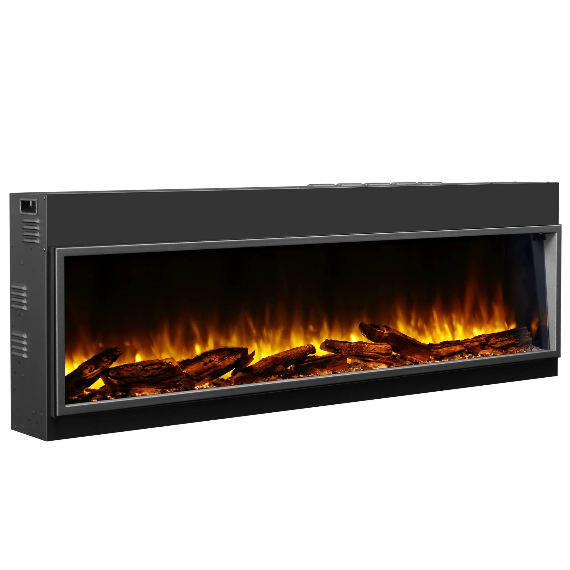 Richen Elektro-Einbaukamin 'Amazona 64' schwarz 2000 W, Wifi 3D-Flammeneffekt Fernbedienung 163,2 x 56 x 21 cm von Richen