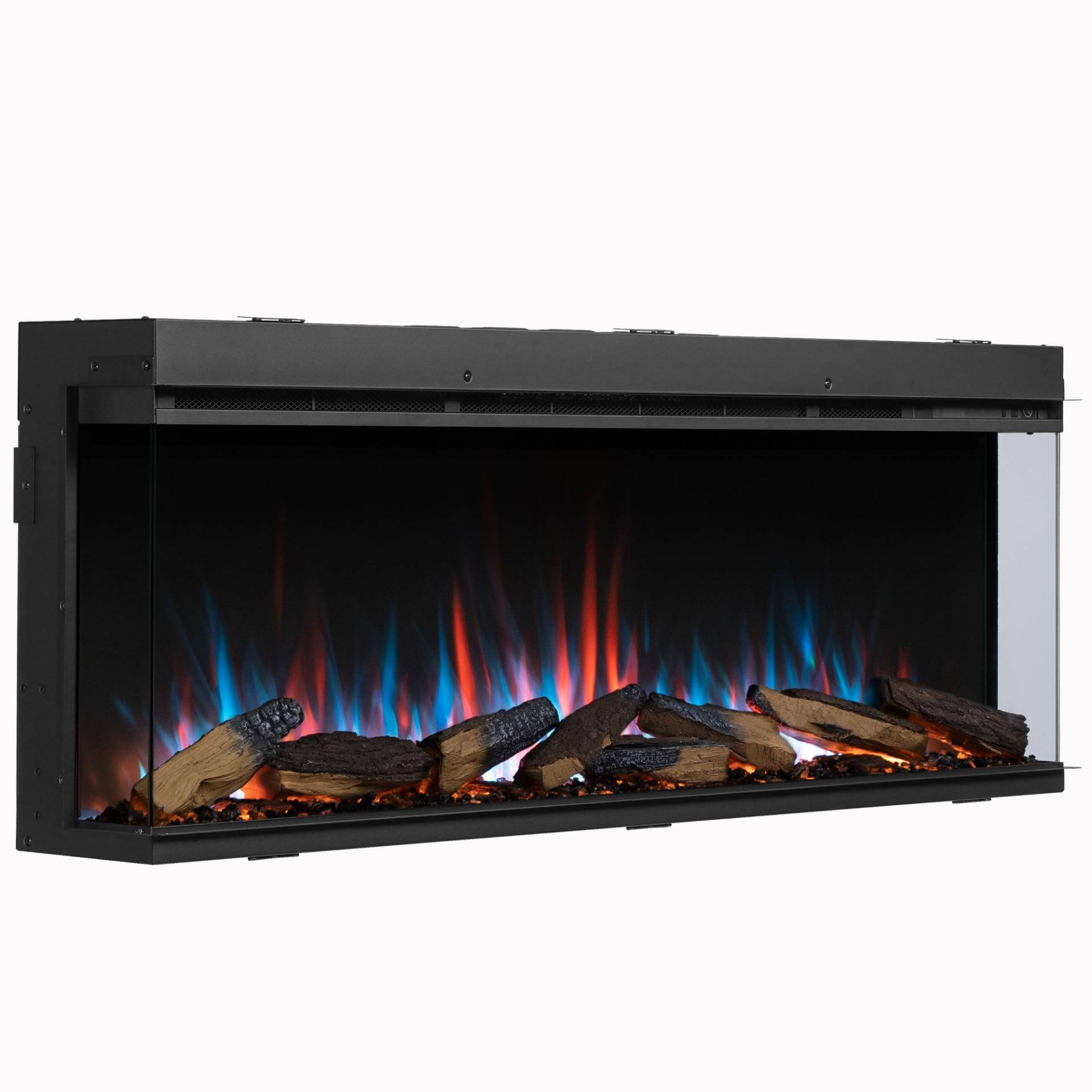 Richen Elektro-Einbaukamin 'Athena 52' schwarz 1500 W, Wifi 3D-Flammeneffekt Fernbedienung 132,8 x 49,5 x 21 cm von Richen