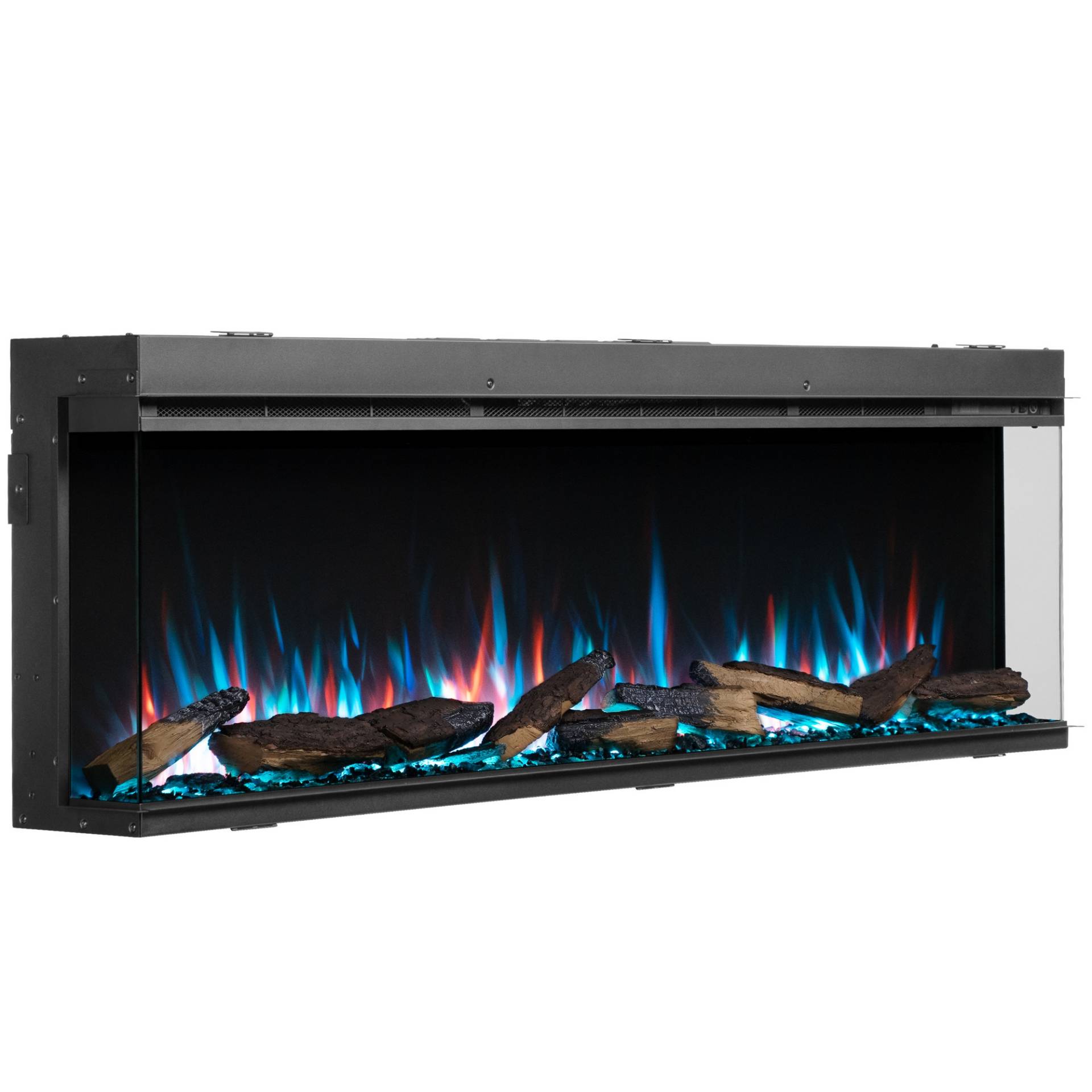 Richen Elektro-Einbaukamin 'Athena 60' schwarz 1500 W, Wifi 3D-Flammeneffekt Fernbedienung 152,8 x 49,5 x 21 cm von Richen