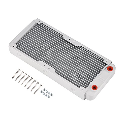 PC-Heizkörper aus Aluminium, 240 mm wassergekühlter Radiator, G1/4-Gewinde, wassergekühlt, für Computer, Wasserkühlung, Computer-geeignet, Luftreiniger von Richer-R
