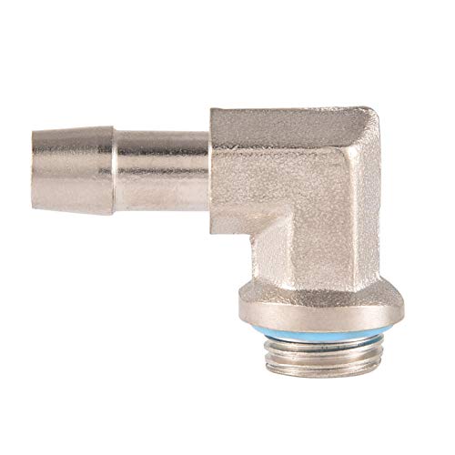 Richer-R 2pcs G1 / 4 Zoll Gewinde Barbs Fittings, 2 Stücke Messing 90 Grad Ellenbogen Fitting G1 / 4 Gewindestecker Barb Stecker Adapter 9mm/11mm für Computer Wasserkühlung(9mm) von Richer-R