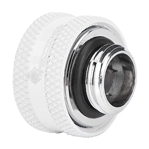 Richer-R 4 Stück/6 Stück Wasserkühlungs-Kompressionsanschluss für starre Acrylrohre, OD 14 mm (4 x weiß) von Richer-R