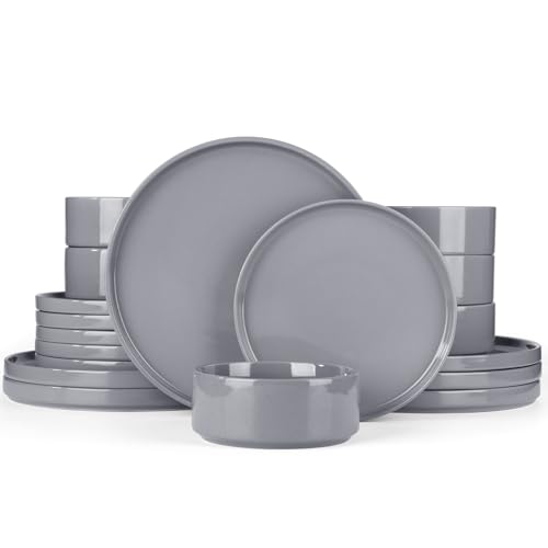 Richmount Nebula Geschirrset 6 Personen, 18-teiliges Teller Set und das Schüsselset, Sprenkel Steingut Geschirr Set, Tafelservice, Mikrowellen- & Spülmaschinenfest, Dunkelgrau Richmount Nebula Geschirrset 6 Personen, 18-teiliges Teller Set und das Schüsselset, Sprenkel Steingut Geschirr Set, Tafelservice, Mikrowellen- & Spülmaschinenfest, Dunkelgrau von Richmount