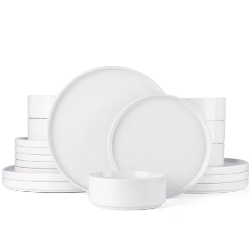 Richmount Nebula Geschirrset 6 Personen, 18-teiliges Teller Set und das Schüsselset, Sprenkel Steingut Geschirr Set, Tafelservice, Mikrowellen- & Spülmaschinenfest, Weiß Richmount Nebula Geschirrset 6 Personen, 18-teiliges Teller Set und das Schüsselset, Sprenkel Steingut Geschirr Set, Tafelservice, Mikrowellen- & Spülmaschinenfest, Weiß von Richmount