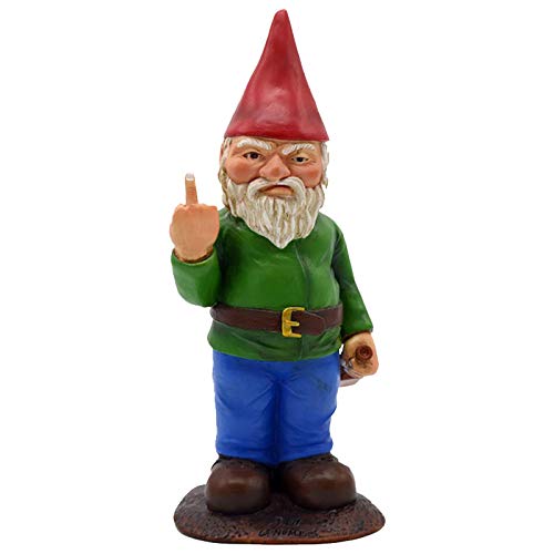 Gartenzwerg Statue Gartenzwerg Ornament Gartenzwerg Mittelfinger Gross Lustiger Gnom Frecher Gartenzwerg Lustige Gartenzwerge Wetterfest Garden GNOME Statue Garten Ornamente Gartenfiguren Für Außen von Richolyn