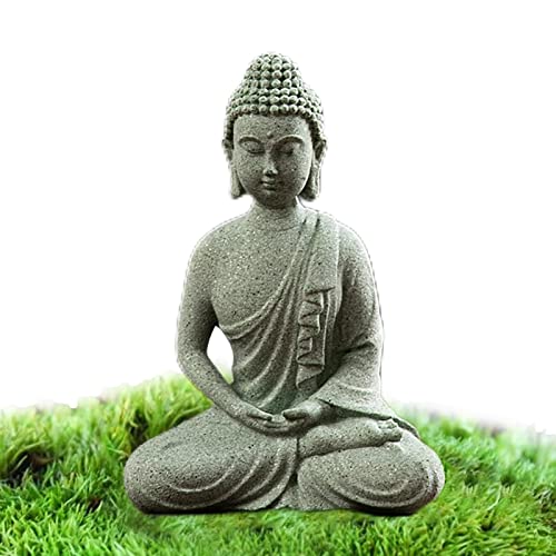 Richolyn Buddha-Statue aus Stein | Meditationsstatue Buddha Yoga | Dekoration des Hauses Innen Außen Exquisit und kreativ Garten von Richolyn