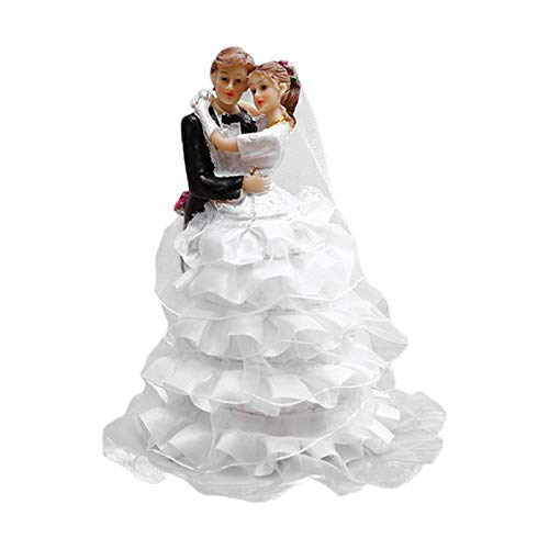 Richolyn Hochzeitspaar Figur Resin Hochzeitspaar Figuren Deko Brautpaar Tortenfigur PVC-frei Skulptur Resin Deko Figuren Modern Braut Bräutigam Figuren Für Tischdekoration von Richolyn