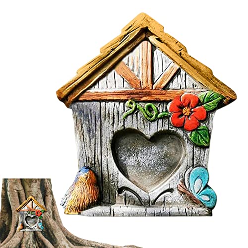 Richolyn Miniatur-Feentür | Mini-Feenhäuser Gartenzubehör, Dekoration für den Garten aus Holz, Mini-Zubehör für Feengarten, Weihnachtsgeschenke für Kinder, Mädchen, Jungen von Richolyn
