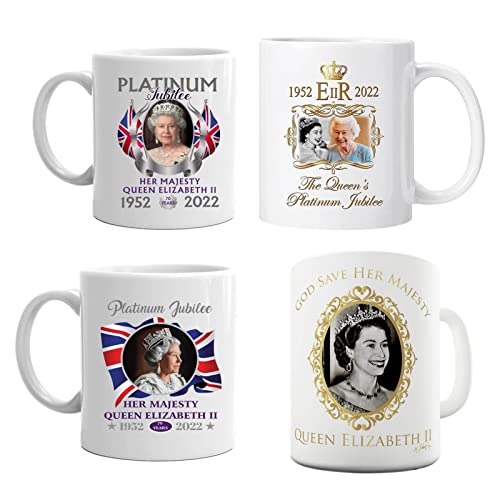 Richolyn Tasse Queen Elisabeth 2, Kaffeetasse Queen Elizabeth II Platinum Jubilee, British Royal Elizabeth Seine Majestät, 70 Jahre, Geburtstag 2022, Geschenk, Andenken, Geschenk von Richolyn