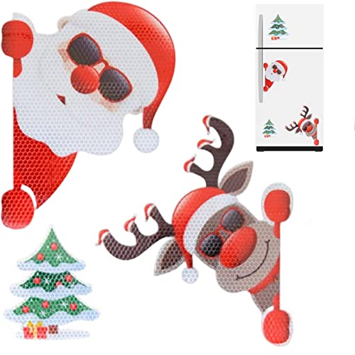 Richolyn Thanksgiving Weihnachten Auto Magnet Dekorationen | Reflektierende Weihnachtsmagnete, 5, Reflektierende Kühlschrankmagnete im Weihnachtsstil für von Richolyn