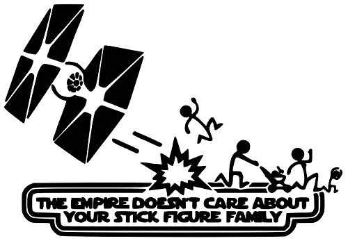 Vinyl-Aufkleber mit Aufschrift "My Empire Doesn't Care About Your Stick", für Autos, Fenster, Laptops, Wände usw., Schwarz, 25,4 cm von Richstar17