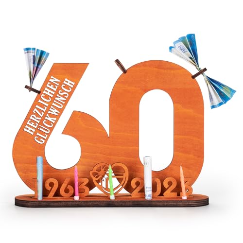 Ricihene 2023 Holz-Schild Gästebuch - Geburtstag Jubiläum - Deko Zahlen 60 Jahre mit Jahreszahlen von Ricihene