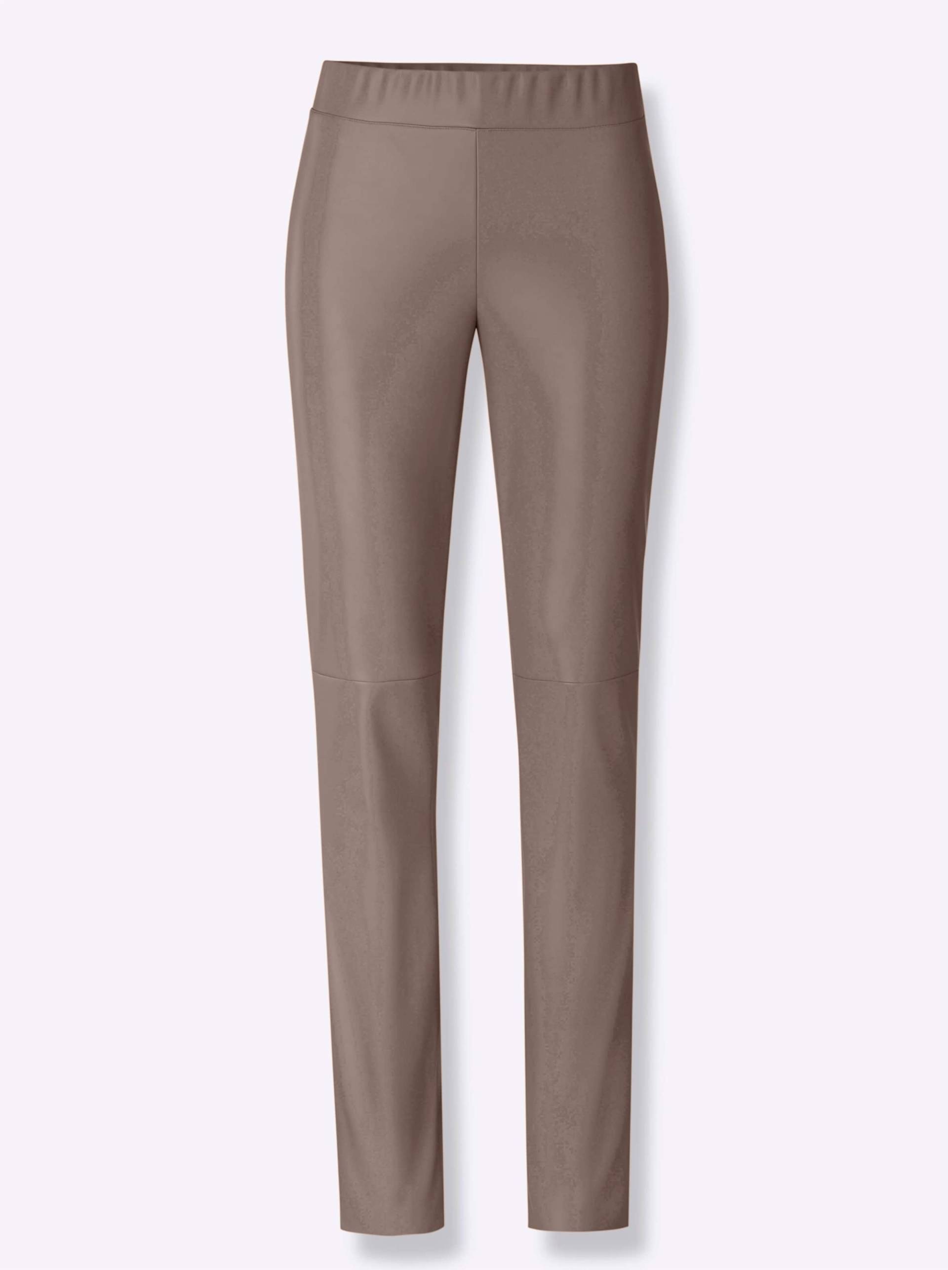 Lederimitat-Leggings in taupe von heine von heine