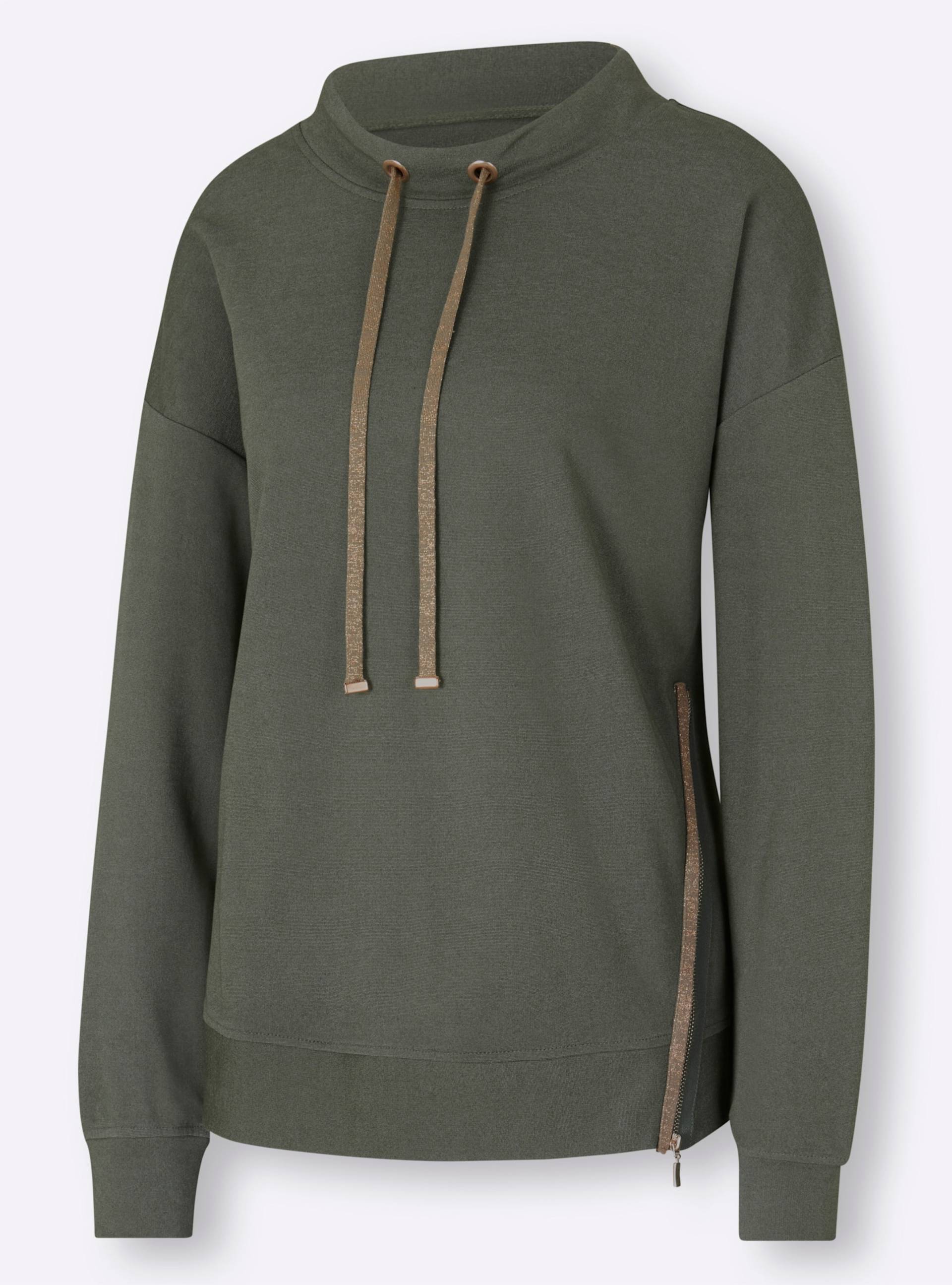 Sweatshirt in khaki von heine von heine