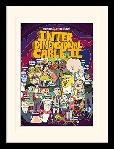 Rick und Morty Bild, gerahmt + Passepartout 30 x 40 x 1,5 cm von Rick et Morty