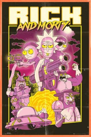 Rick and Morty Poster Plakat | Bild und Kunststoff-Rahmen - Action Film (91 x 61cm) von Rick and Morty